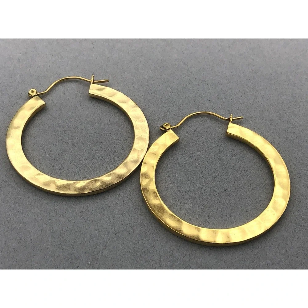 Earrings Lot Gold Tone Hammered Hoops Gunmetal Silver‎ Tone Filigree Ball Drops